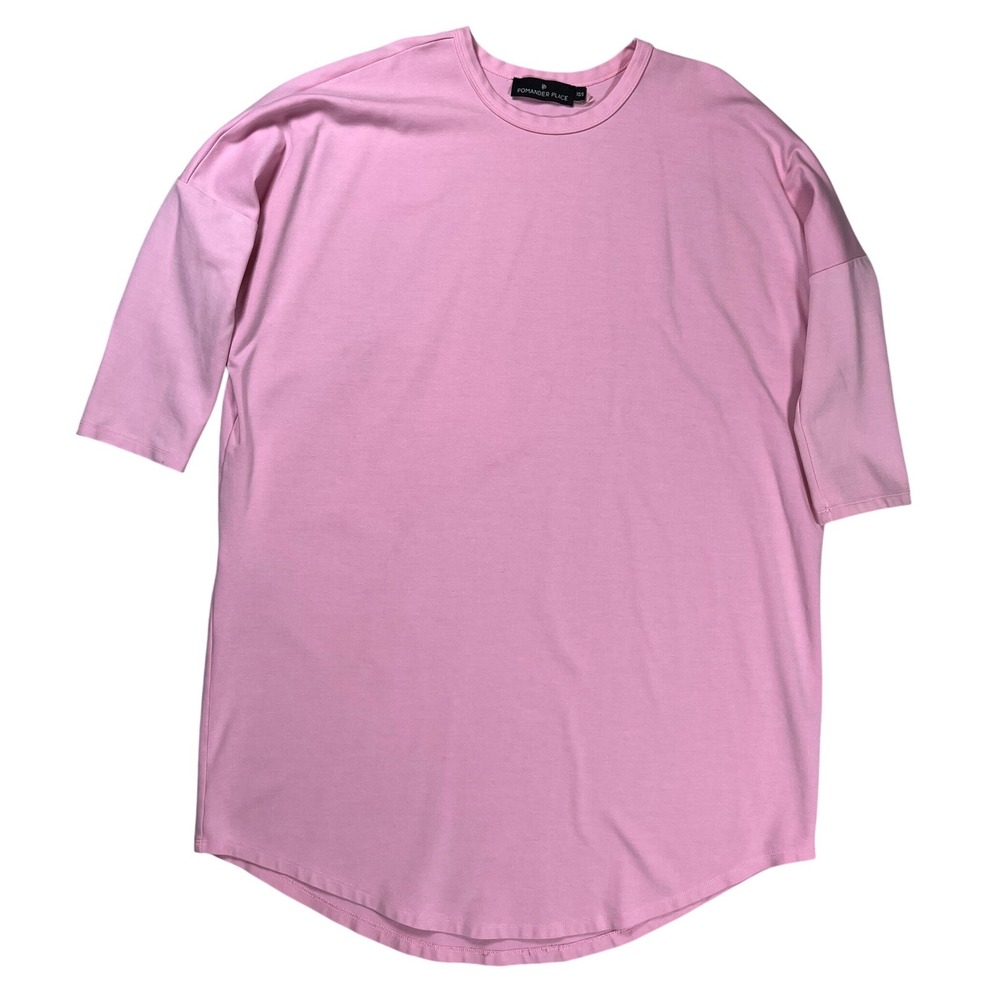 Pomander Place Sue Sweatshirt Dress Women XS/S Pink Oversized Preppy Casual